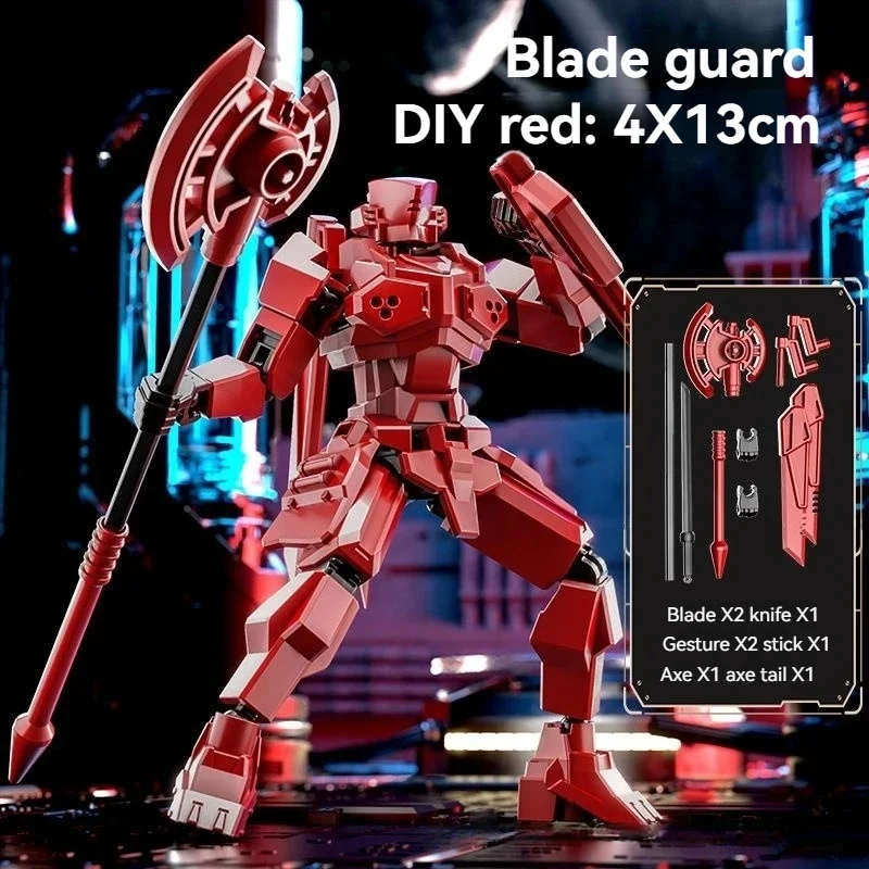 3D Printing For Dummies - หลายจัดแต่งทรงผมใบมีดนักรบหุ่นยนต์ Lucky รูปของเล่นเด็กของขวัญ Multi Jointed Movable