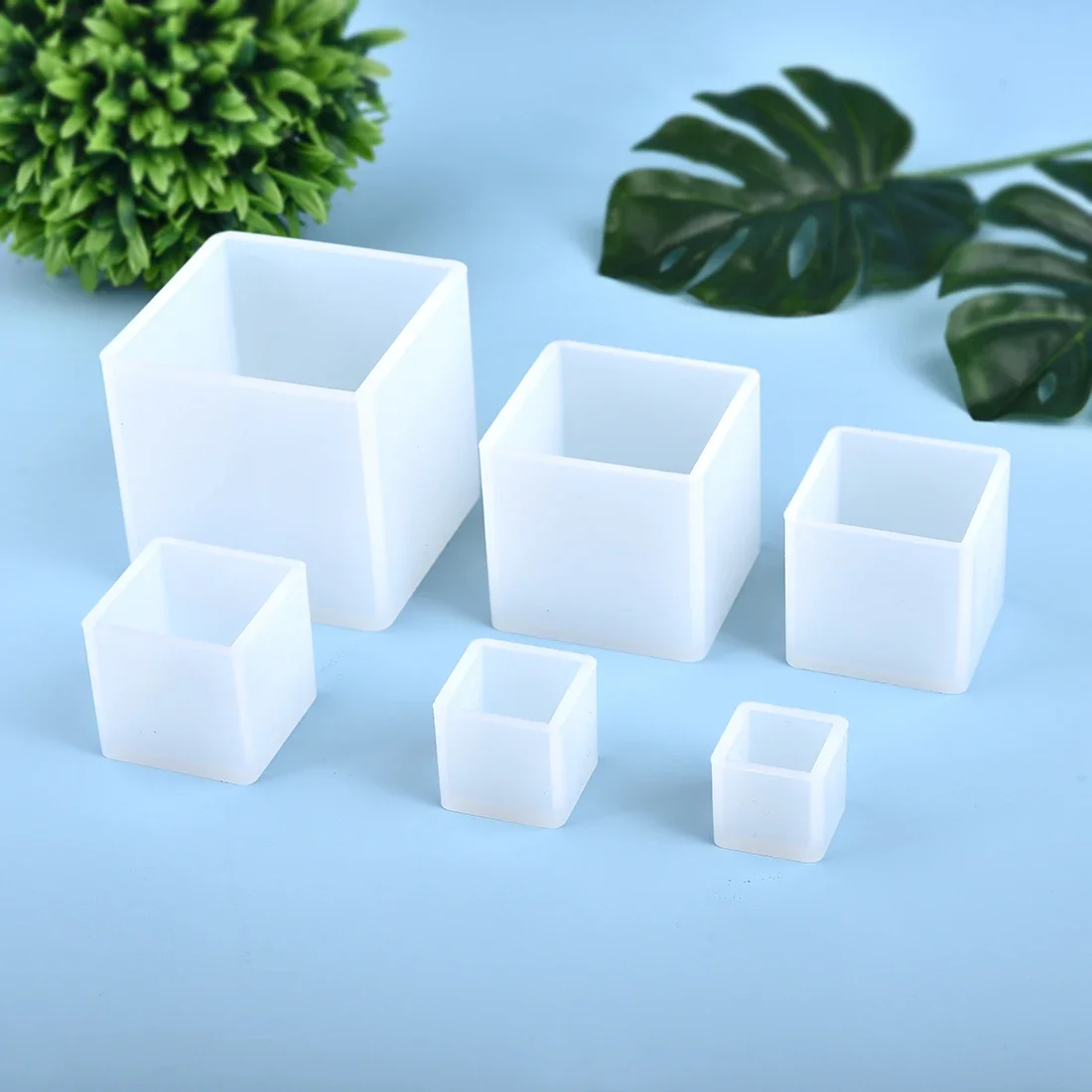 3D Printing Epoxy Resin - แม่พิมพ์เรซิ่นซิลิโคน 3 มิติ รูปทรงลูกบาศก์ สำหรับงานหล่อ DIY