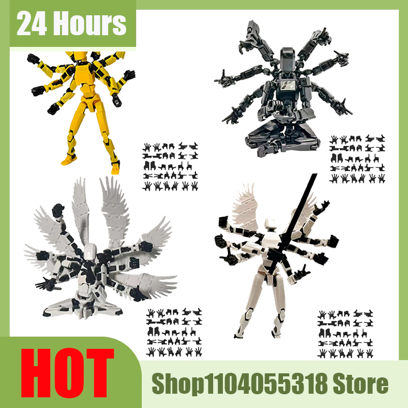 3D Printing For Dummies - Multi-Jointed Movable Shapeshift หุ่นยนต์ 8 ปีกผู้หญิงอุปกรณ์เสริม