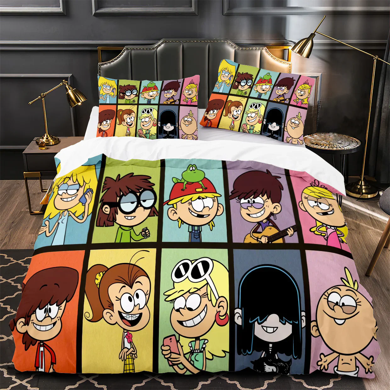 3D Printing House - การ์ตูน Loud House 3D พิมพ์ผ้านวมปลอกหมอนชุดเครื่องนอน Twin