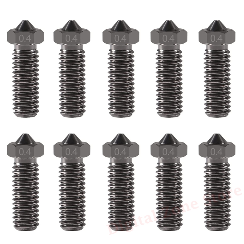 3D Printing Pdf - 10ชิ้น V6หัวฉีดภูเขาไฟเหล็กแข็ง M6เกลียว0.4มม. สำหรับไส้หลอด1.75 3D ชิ้นส่วนเครื่องพิมพ์