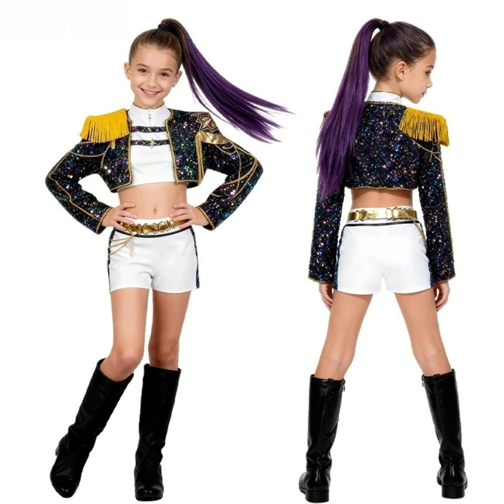 3D Printing Kpop - ชุดคอสเพลย์นักรบใหม่ K-Pop รูมิ โซอี้ มิรา สีดำ