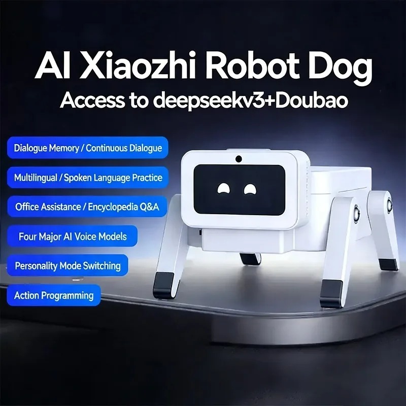 3D Printing Nerd - หุ่นยนต์สัตว์เลี้ยง Xiaozhi AI สำหรับเด็ก, หุ่นยนต์สุนัขควบคุมด้วยเสียง, การสื่อสารและความสัมพันธ์ระหว่างมนุษย์กับเครื่องจักร,