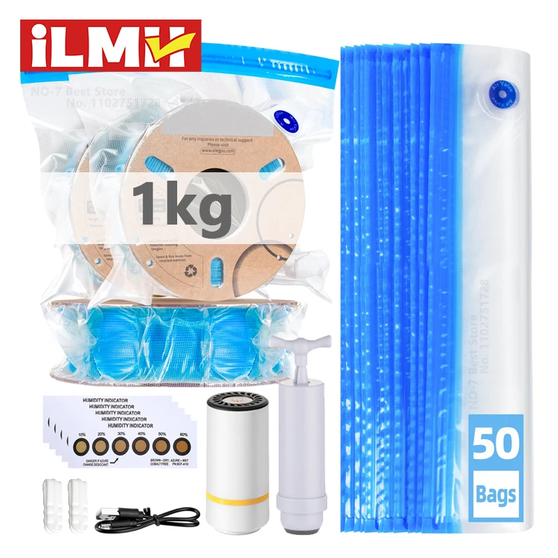 Abs Filament Spool - ถุงสูญญากาศใยเครื่องพิมพ์ 3D พร้อมปั๊มลมไฟฟ้าแบบชาร์จ USB, การซีลสูญญากาศสําหรับการจัดเก็บเส้นใย PLA