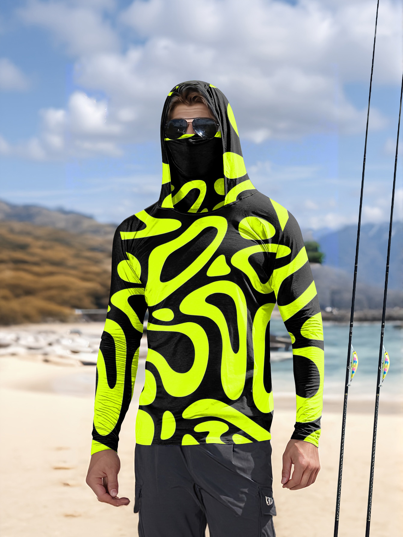 3D Printing Kpop - เสื้อเชิ้ตแขนยาวผู้ชายสไตล์ใหม่ประจำฤดูร้อนปี 2026 ลายพิมพ์ 3 มิติ สำหรับใส่เล่นกีฬาและลำลอง