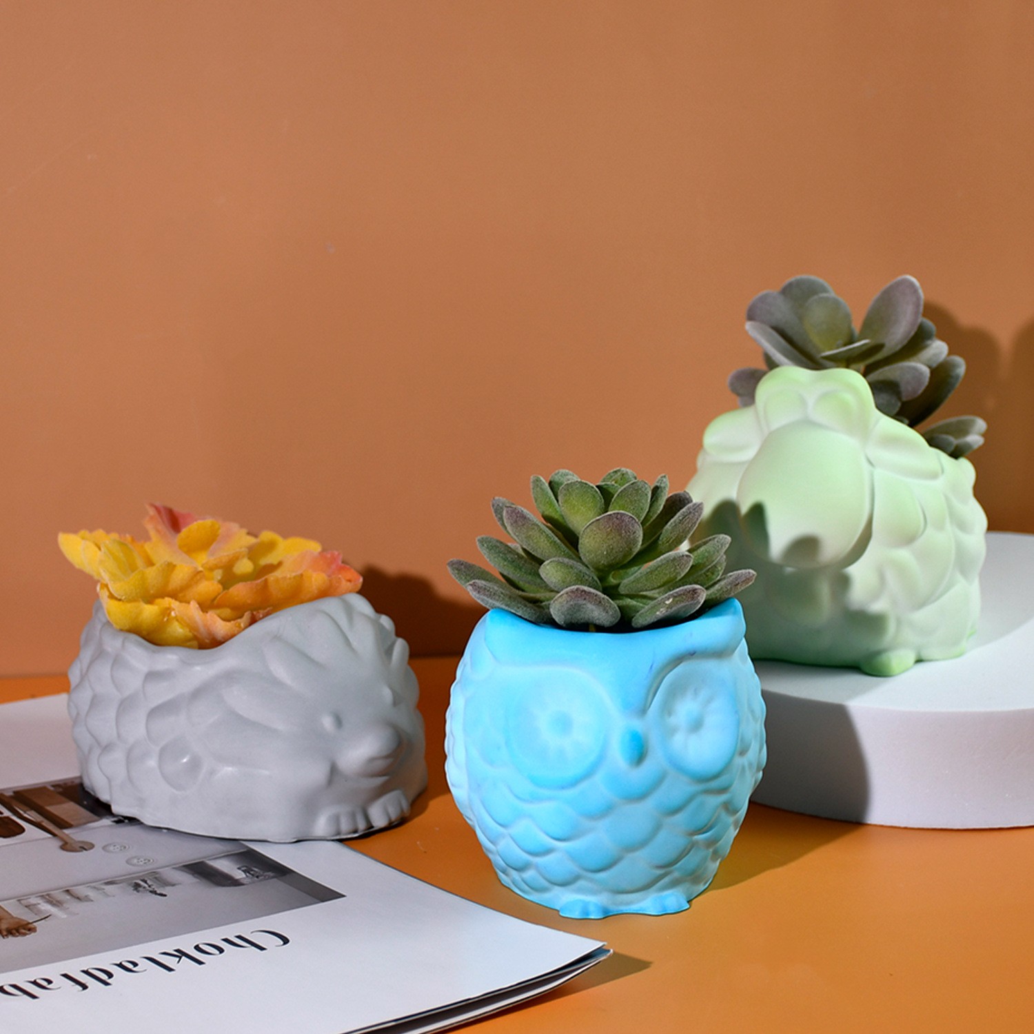 3D สัตว์ดอกไม้หม้อแม่พิมพ์ซิลิ - 3D Printing Epoxy Resin บทวิจารณ์และราคา