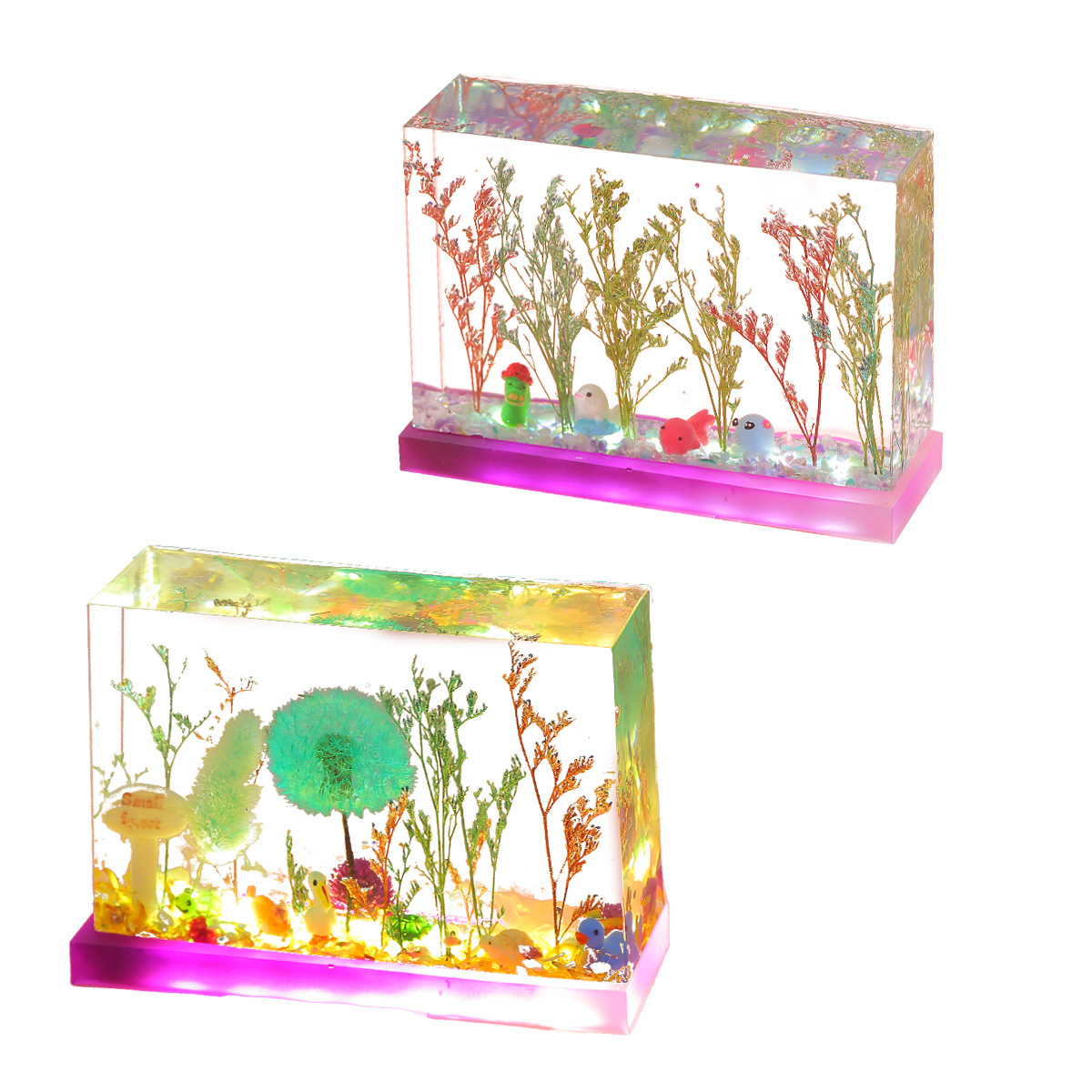 แห้งดอกไม้ Cube เครื่องประดับโ - 3D Printing Epoxy Resin บทวิจารณ์และราคา