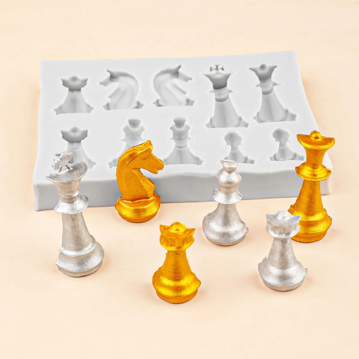 10-Hole 3dหมากรุกซิลิโคนแม่พิม - 3D Printing Chess บทวิจารณ์และราคา