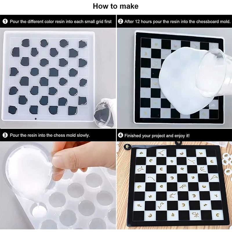 หมากรุกนานาชาติคริสตัลอีพ็อกซี - 3D Printing Chess บทวิจารณ์และราคา