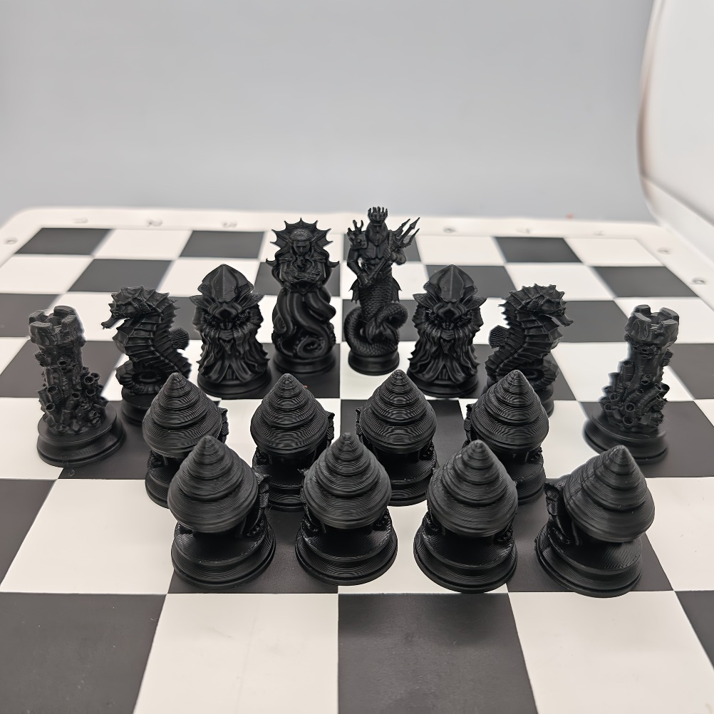 ชุดหมากรุกธีมมหาสมุทร 16 ชิ้น  - 3D Printing Chess บทวิจารณ์และราคา