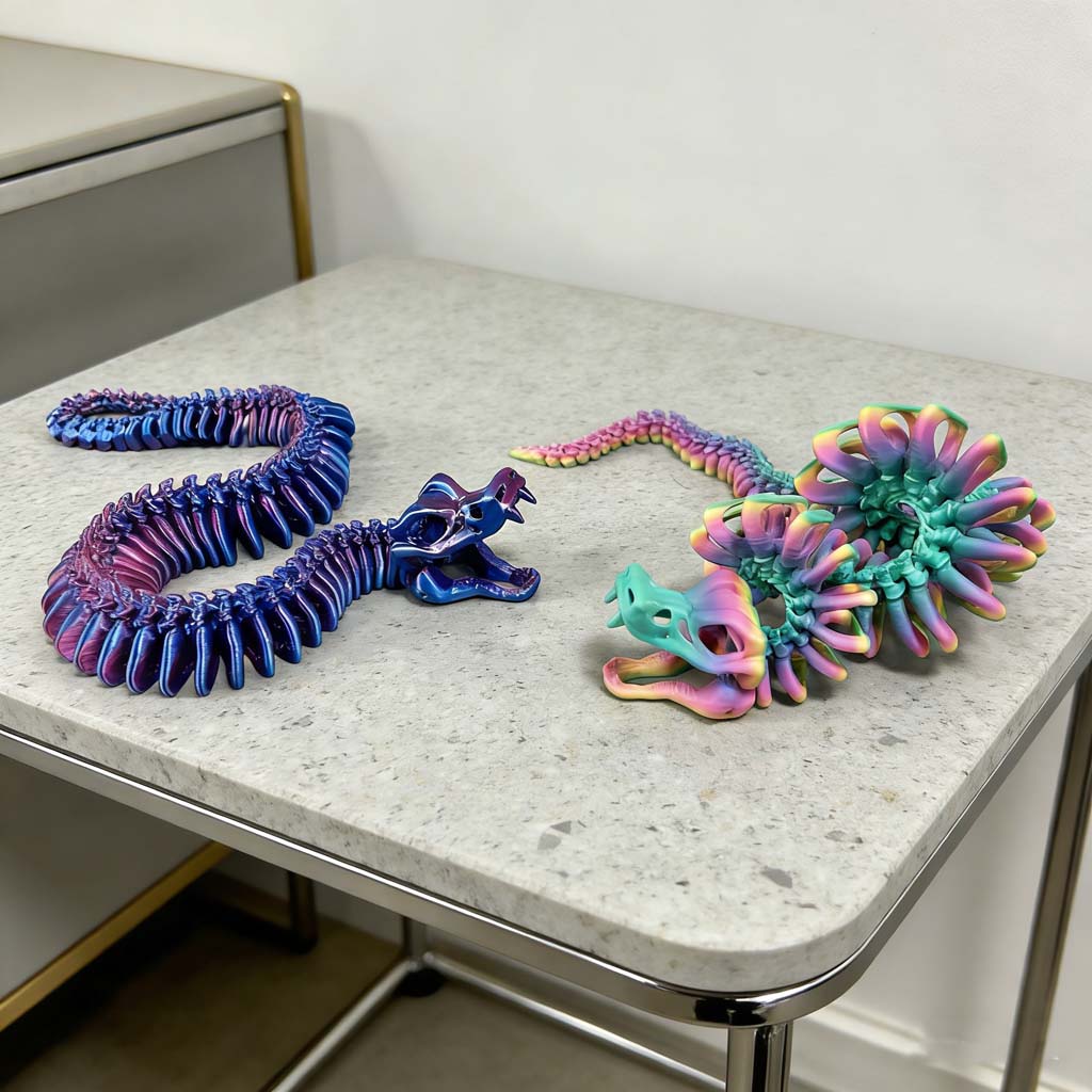 รูปปั้นงูข้อต่อที่พิมพ์ด้วยเทค - 3D Printing Mockup บทวิจารณ์และราคา