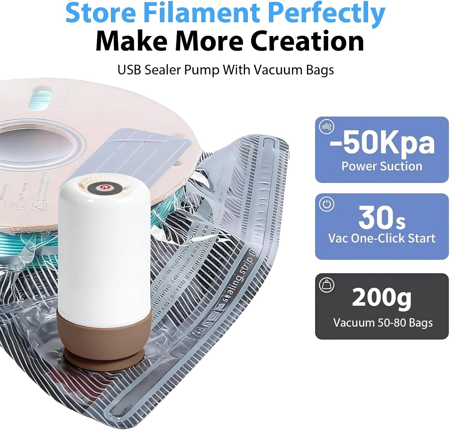 ถุงเก็บเส้นใยพิมพ์ 3 มิติสีดำร - Abs Filament Spool บทวิจารณ์และราคา