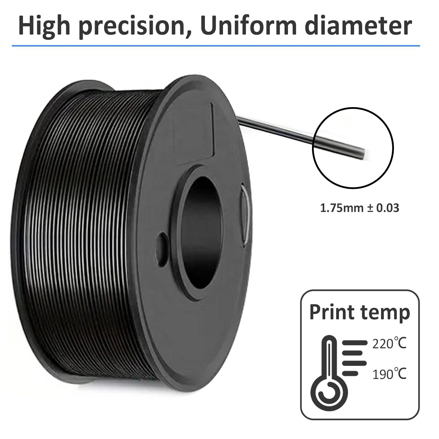 เส้นใยพิมพ์ 3 มิติ PLA 250 กรั - Abs Filament Spool บทวิจารณ์และราคา