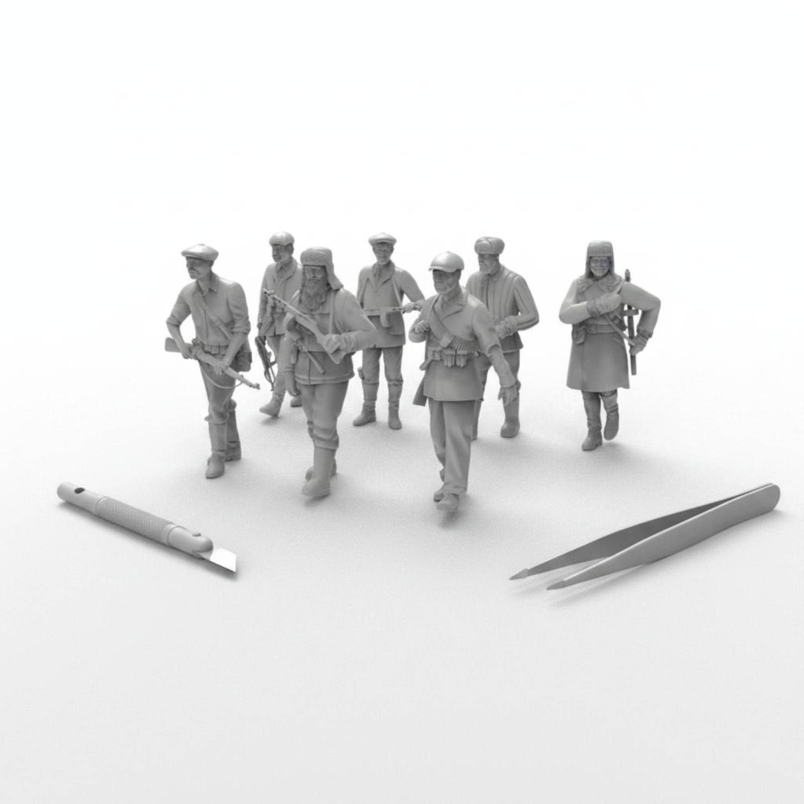 7 ชิ้น ฟิกเกอร์ทหารสงครามโลกคร - 3D Printing Resin บทวิจารณ์และราคา