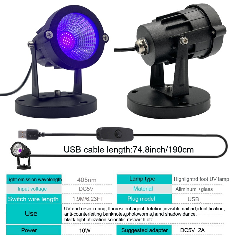 ไฟ LED สีม่วง 10W 30W แบล็คไลท - 3D Printing Uv Sensitive Resin บทวิจารณ์และราคา