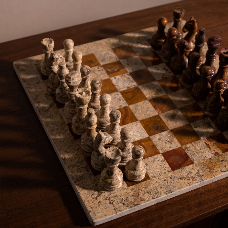 ชุดหมากรุกหินแกะสลักธรรมชาติ ส - 3D Printing Chess บทวิจารณ์และราคา