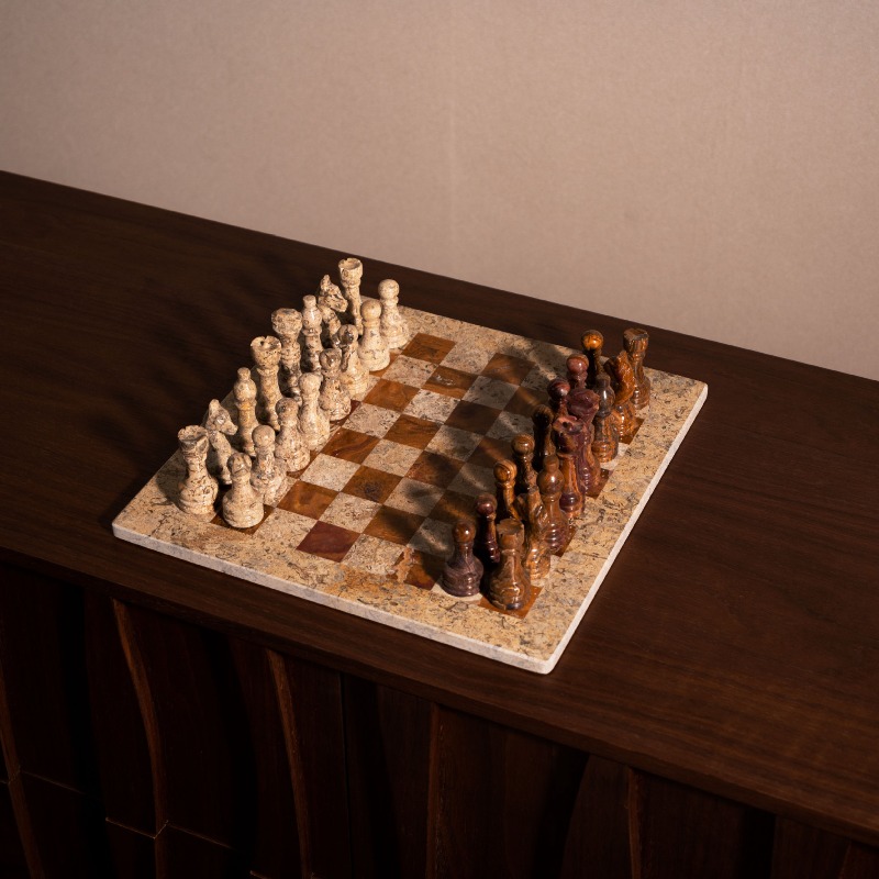 ชุดหมากรุกหินแกะสลักธรรมชาติ ส - 3D Printing Chess บทวิจารณ์และราคา