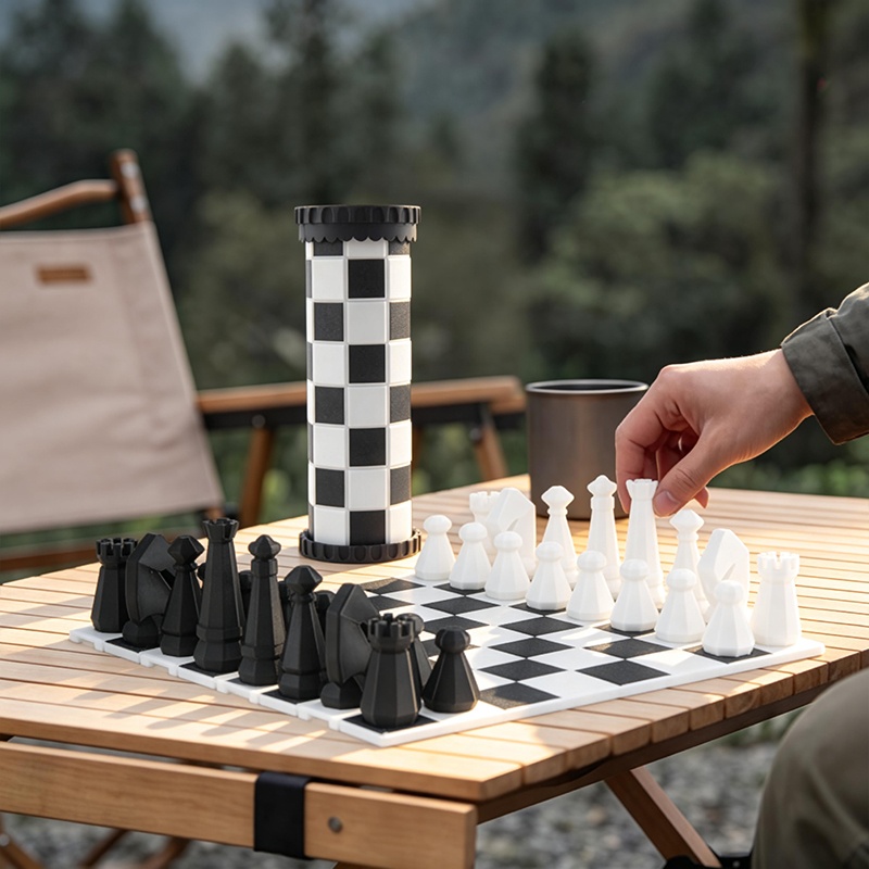 ชุดหมากรุกสากลแบบพกพา ของเล่นเ - 3D Printing Chess บทวิจารณ์และราคา