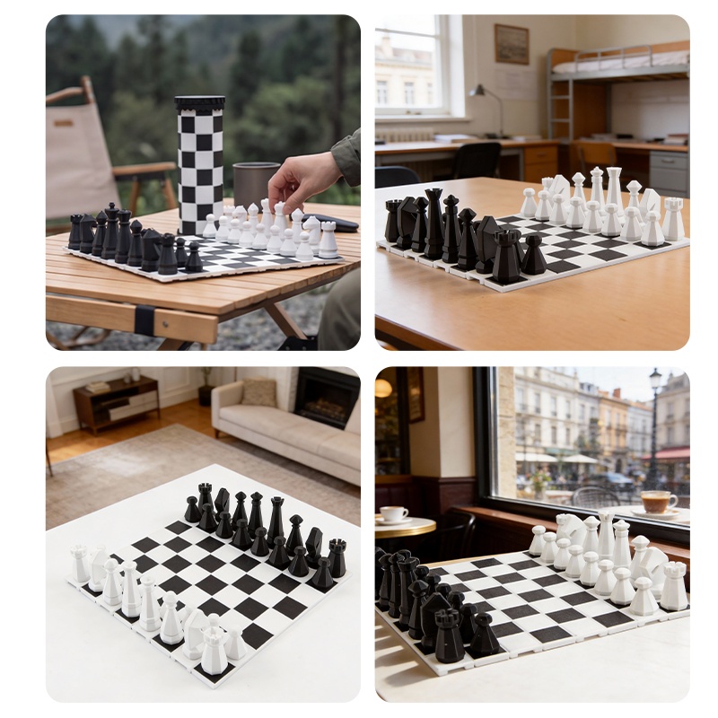 ชุดหมากรุกสากลแบบพกพา ของเล่นเ - 3D Printing Chess บทวิจารณ์และราคา