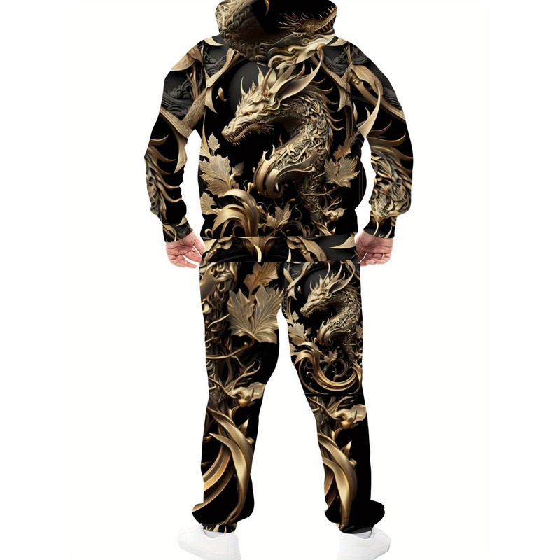 ชุดเซ็ตเสื้อฮู้ดดี้และกางเกงกี - 3D Printing Dragon บทวิจารณ์และราคา
