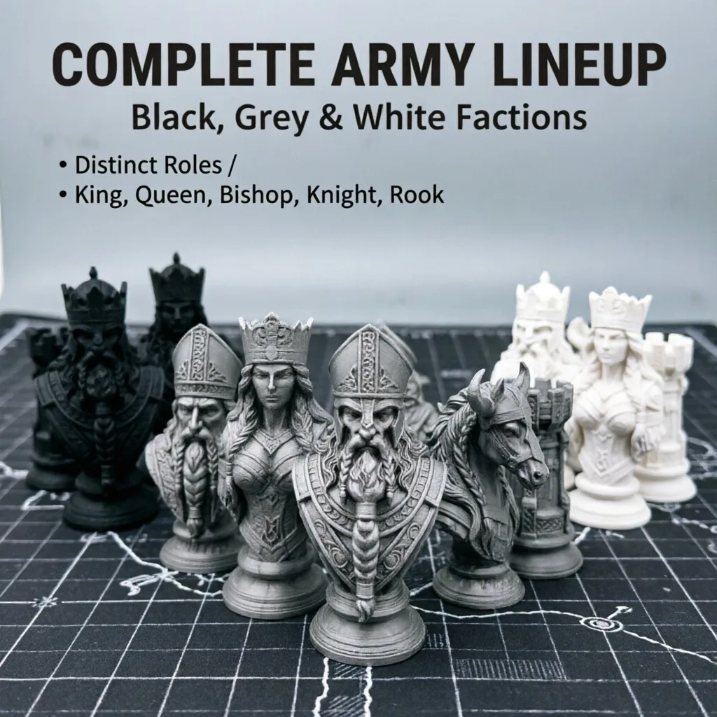 ชุดหมากรุกพิมพ์ 3 มิติ ขนาด 10 - 3D Printing Chess บทวิจารณ์และราคา