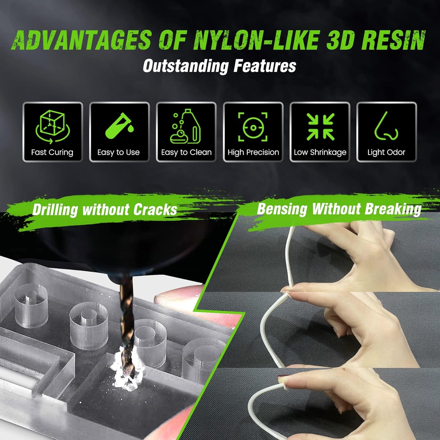 เรซิ่น SUNLU 3 กก. แบบคล้าย AB - 3D Printing Uv Sensitive Resin บทวิจารณ์และราคา