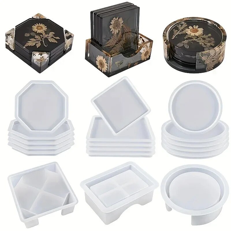 Coaster เรซินแม่พิมพ์ชุดรวม 1  - 3D Printing Epoxy Resin บทวิจารณ์และราคา