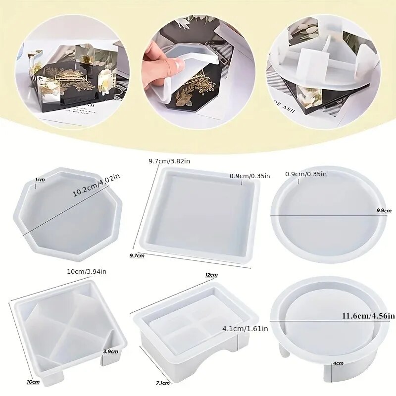 Coaster เรซินแม่พิมพ์ชุดรวม 1  - 3D Printing Epoxy Resin บทวิจารณ์และราคา