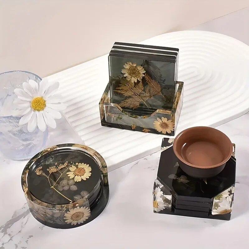 Coaster เรซินแม่พิมพ์ชุดรวม 1  - 3D Printing Epoxy Resin บทวิจารณ์และราคา