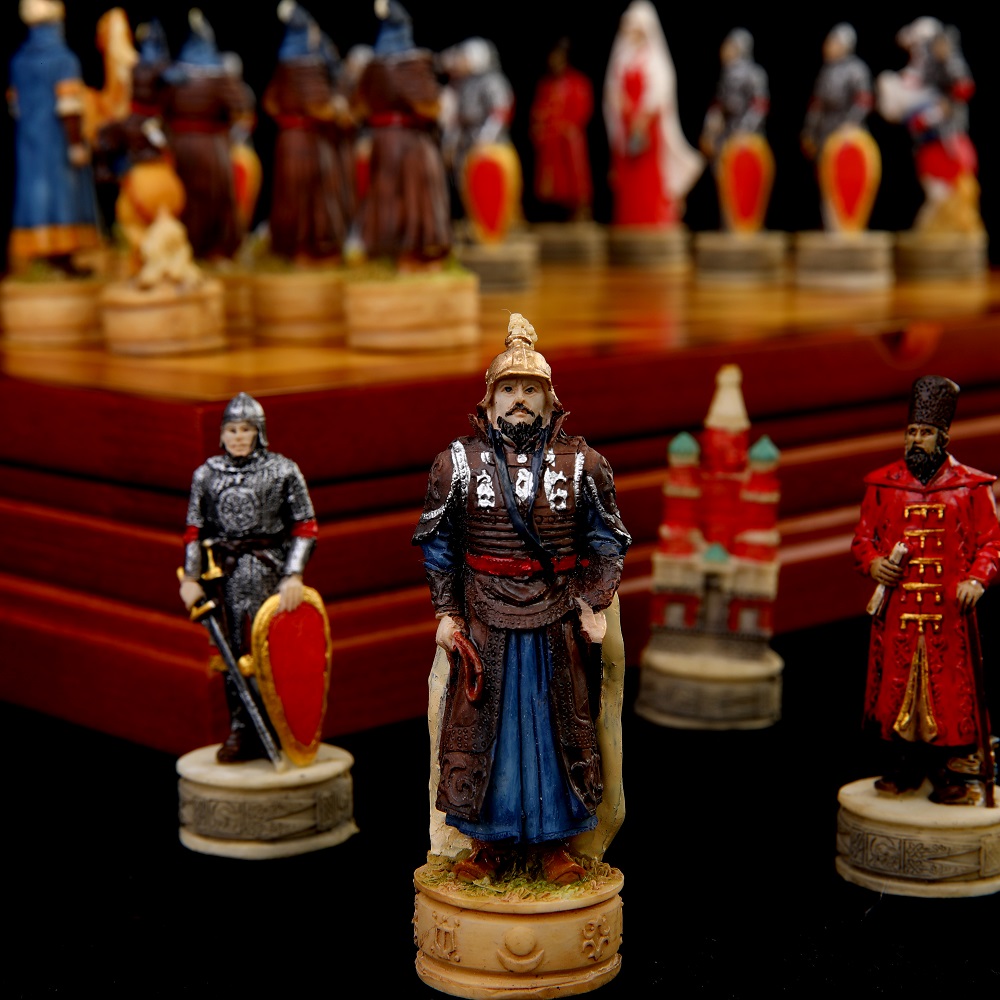 สงคราม-ชุดหมากรุกชุด Genghis K - 3D Printing Chess บทวิจารณ์และราคา